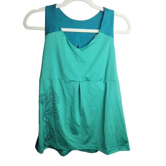 REI Co-Op Athletic Tank sz L Floral camping hiking  granola girl gorpcore - Picture 1 of 7